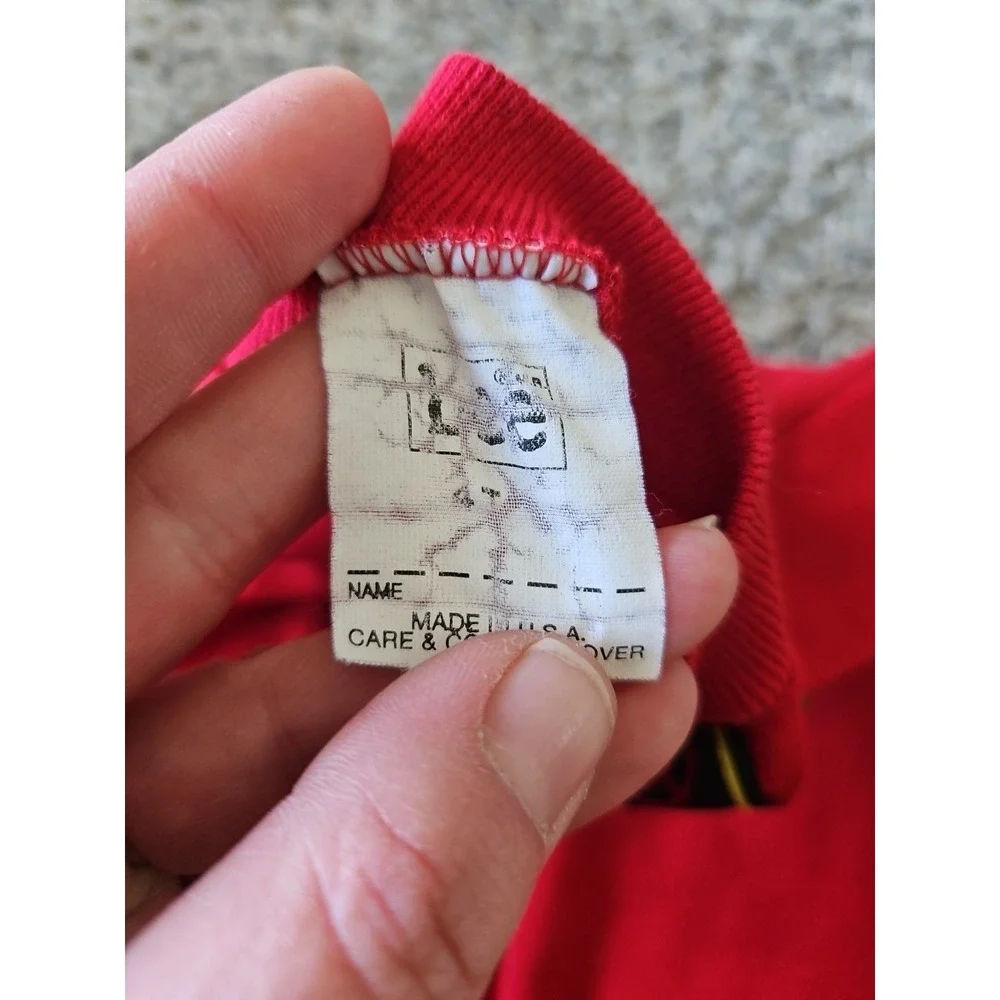 Vintage Lee Pipes Shirt Boys Size 4T Crew Neck Y2K Red Short Sleeve kids clothin